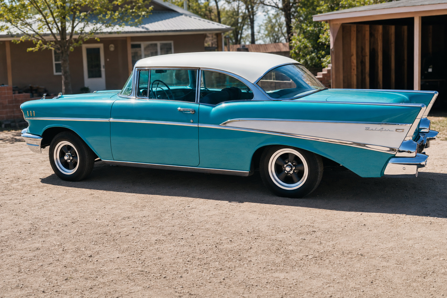 1957 Chevrolet Bel Air — Turquoise & chrome