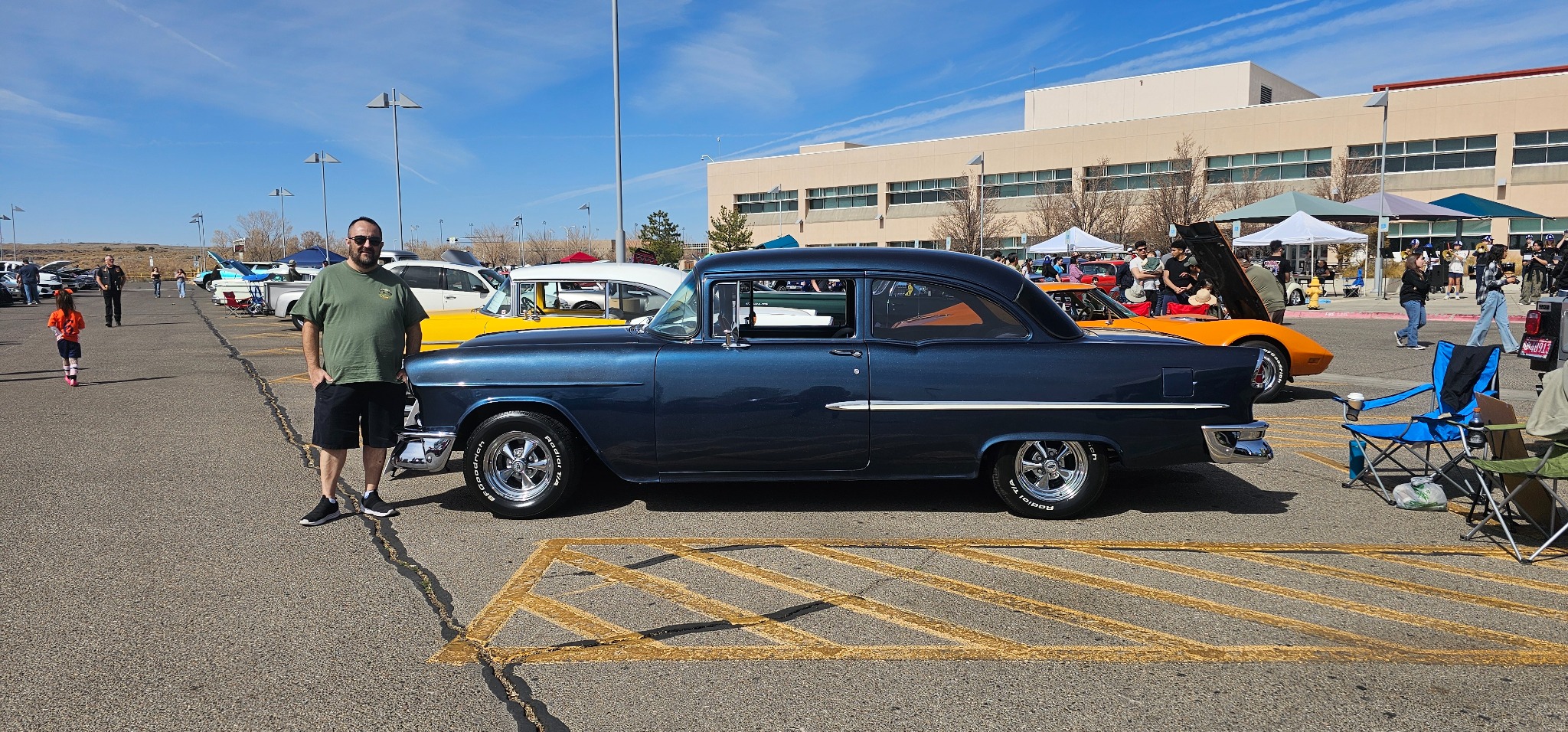 Guillermo Martinez showing Midnight Storm at a car show