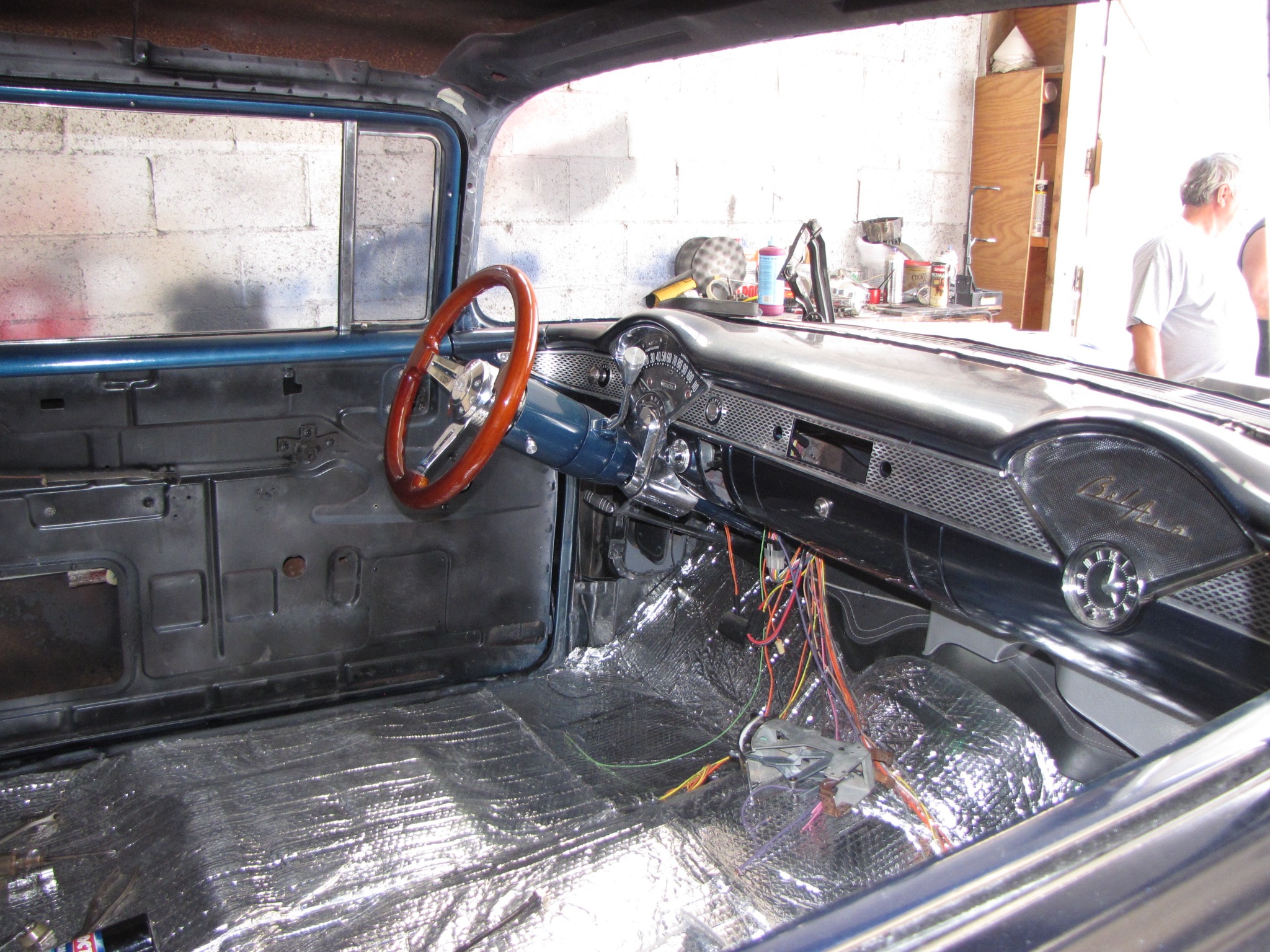 Restored dashboard and wiring during reassembly